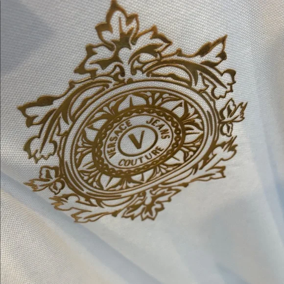 Versace Jeans Collection White and Gold Polo Shirt - Picture 6 of 7